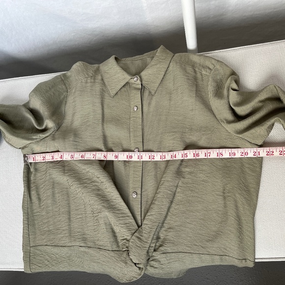 Zara Khaki Long Sleeve Dress - Picture 12 of 14